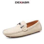DEKARB Lightweight Genuine Leather Driving Shoes Brand Fashion Non