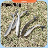 GAIYUAN 10PCS 8cm/2g ซิลิโคน เกียร์ หัวจิ๊ก กุ้งนุ่ม หนอนปลาล่อ เหยื่อตกปลาหนอน