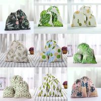 Tropical Plants Drawstring Underwear Shoes Bag Travel Storage Pouch Travel cosmetic Storage Bags Sundries Organizer Cloth Bag