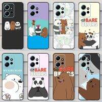 Bears For Redmi Note 12 4G Phone Cases Square Edge Silicone Case Cover