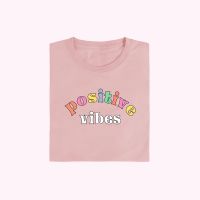 [S-5XL]Positive vibes เสื้อยืด T-shirt Unisex Cotton100%