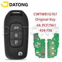 Datong World กุญแจรถระยะไกลควบคุมสำหรับ Renault Megane III Dacia Duster Kadjar Captur สัญลักษณ์ FCC: 4A CWTWB1G767 434 FSK ของแท้