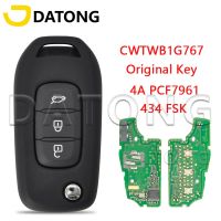 Datong World กุญแจรถระยะไกลควบคุมสำหรับ Renault Megane III Dacia Duster Kadjar Captur สัญลักษณ์ FCC: 4A CWTWB1G767 434 FSK ของแท้