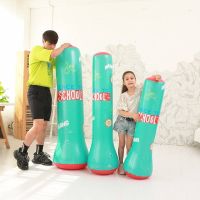 ▦☍❅ Childrens fitness inflatable boxing column vertical sandbag tumbler adult taekwondo equipment