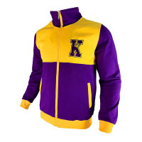 Slam Dunk Kainan High School No.4 Shinichi Maki Purple Yellow Basketball Team Zipper Coat Casual Long Sleeve Embroidery Sport Jacket