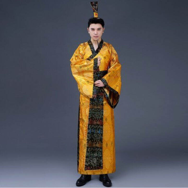 Hanfu Costumes Male Tang Dynasty Han Hero Stage Emperor Mens Hanfu 