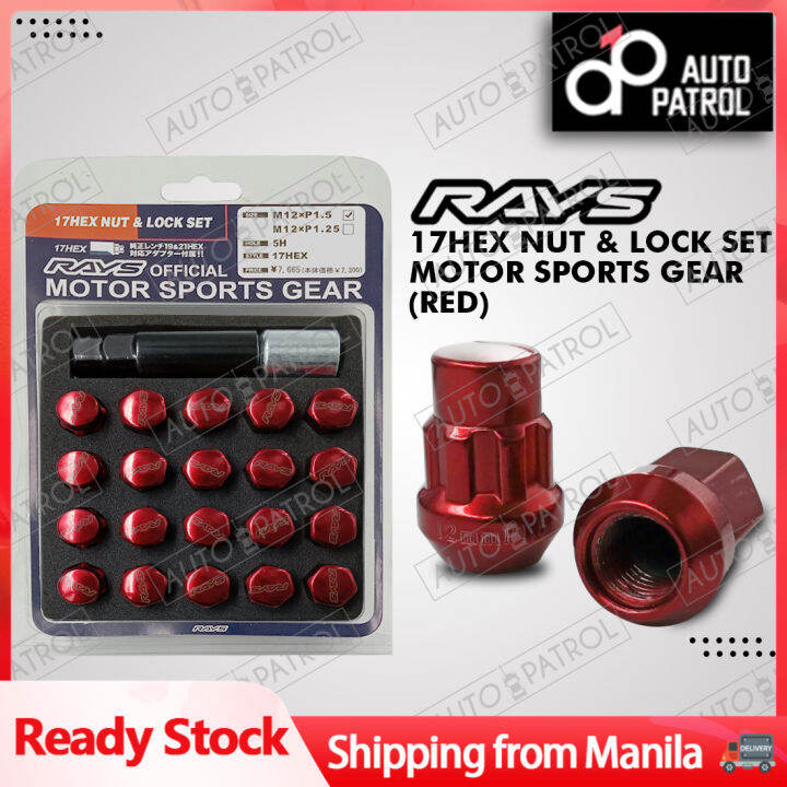 20pcs Rays Official 17 Hex Lugnut and Lock M12 x P1.5 Allen Key Wheel