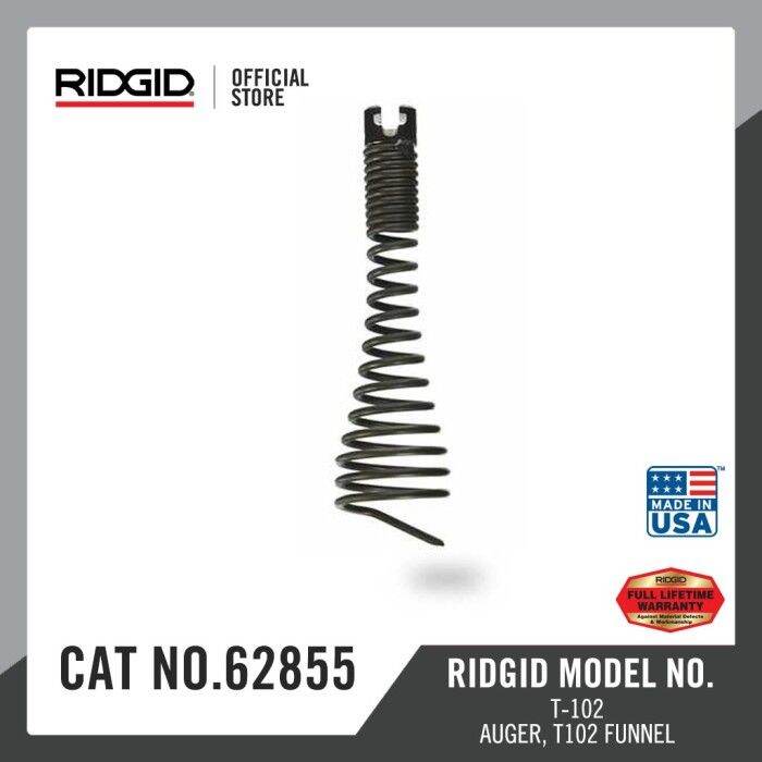 Ridgid 62855 Auger T102 Funnel F/7/8 Tools Fit 1/2