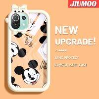 เคส JIUMOO สำหรับ Xiaomi 11 Lite 5G 11 Lite 5G Ne มิกกี้เมาส์แฟชั่นการ์ตูนกล้องมอนสเตอร์น้อยน่ารักนิ่มสำหรับเลนส์ซิลิโคนฝาครอบป้องกันใสกันกระแทกเคสโทรศัพท์แฟชั่นเคสโปร่งใส