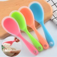 ❖ 1Pcs Silicone Spoon Non-stick Cooking Spoon Anti-scalding Pot Rice High-temperature-resistant Spoon Durable Kitchen Gadgets