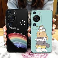 Fashion Design Cartoon Phone Case For Huawei P60 Art Full wrap New Soft Case protective armor case Back Cover Original