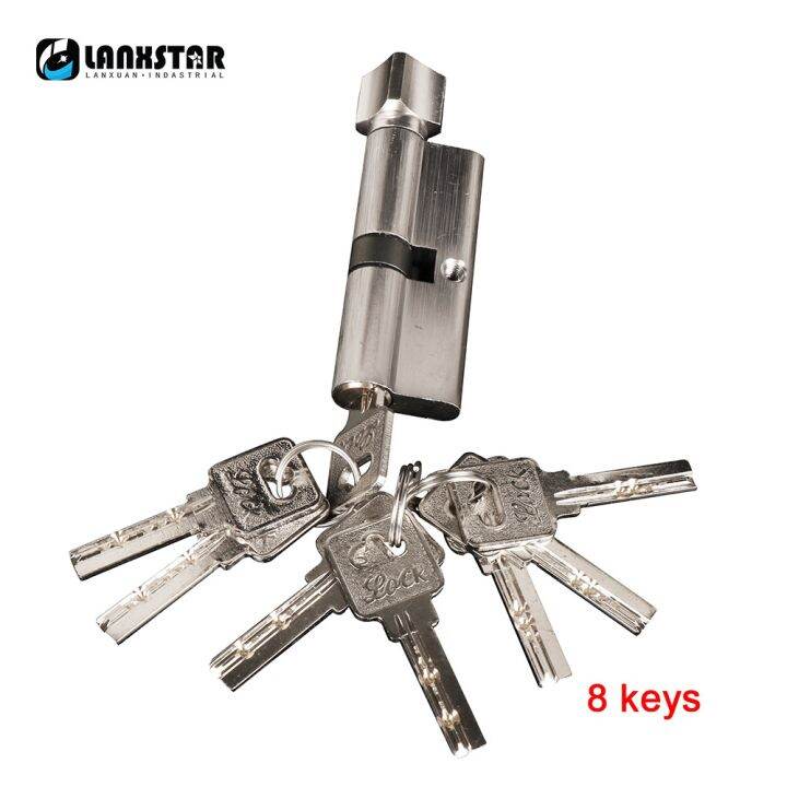 lanxstar-entrance-door-lock-small-70-cylinder-29mm-lock-core-indoor-fittings-cylinders-3pcs-8pcs-15pcs-keys-durable-lock-cores