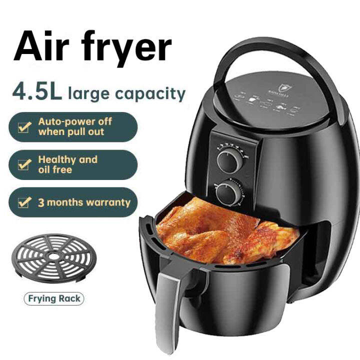 【COD】4.5L Electric Deep Fryer Air Fryer Digital Timer Temperature ...