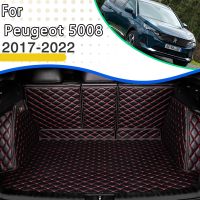 Car Trunk Mat For Peugeot 5008 P87 2017 2023 Auto Interior Decoration Cargo Tray Trunk Waterproof Protective Pad Car Accessories