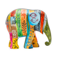 Elephant Parade Psycho Antropofagico  (10cm-75cm) Original Handmade Elephant Parade Statue, งานทำมือรูปปั้นช้างสีสันสดใส