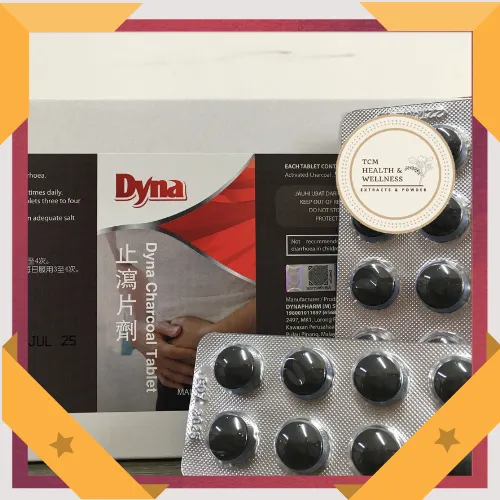 DYNA Charcoal Tablet Activated Charcoal 250mg 止泻片剂 Lazada
