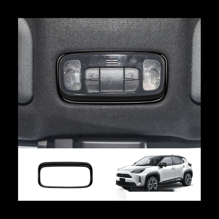 npuh-car-bright-black-reading-light-frame-panel-decorative-cover-stickers-for-toyota-yaris-yaris-cross-gr-yaris-2020-2023