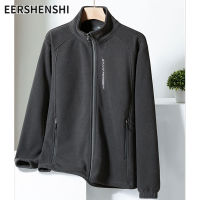 EERSHENSHI คอตั้งขนแกะหนาเสื้อแจ๊คโพล่าฟลีซสำหรับผู้ชายและผู้หญิงการบุซับในกันความร้อนจากเสื้อแจ็คเก็ตสำหรับกิจกรรมกลางแจ้ง