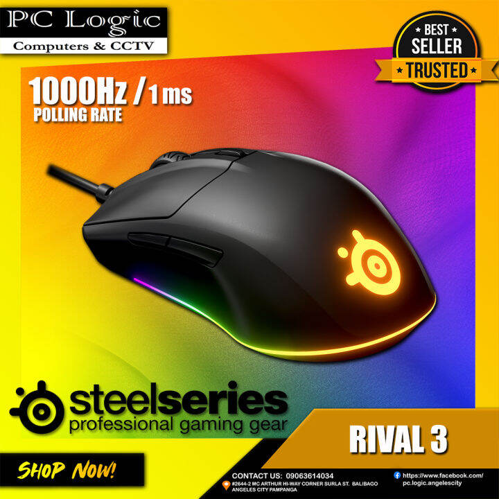 SteelSeries Rival 3 Black Gaming Mouse Lazada PH