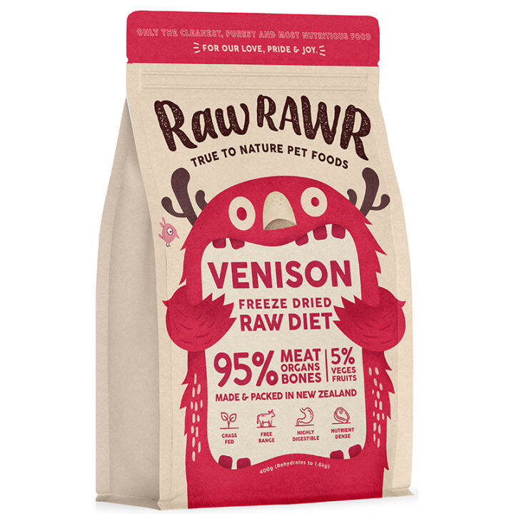 Raw Rawr Freeze Dried Venison 400g Balanced Diet Lazada Singapore