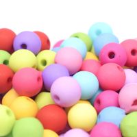 Matte Macaroon Color Acrylic Frosted Beads Uniform Round Spacer Beads For DIY Handmade Jewelry Making Accessories