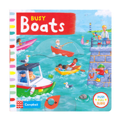Busy boats UK original busy series office Book ship operation book 3-6 years old interactive story English picture book original English book