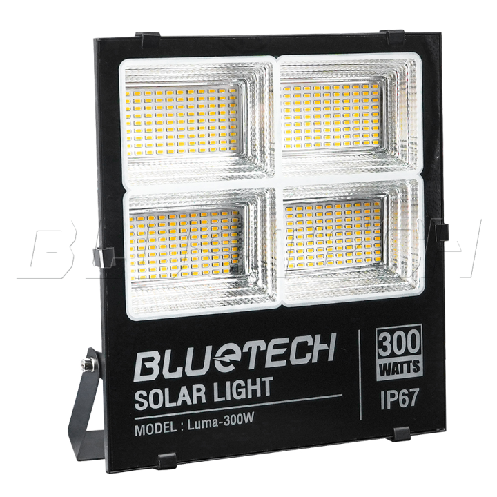 bluetech-usa-ไฟโซล่าเซลล์-ขนาด-300วัตต์-สี-ขาว-white-วอร์มไวท์-warm-white-ไฟสปอร์ตไลท์-solar-cell-led-floodlight-spotlight-รุ่นใหม่-กันน้ำ-ip67-วัตต์เต็ม-รับประกัน-1ปี