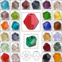 Czech Glass Bicone Bead 2/3/4/6/8MM Faceted Crystal Loose Spacer Beads DIY For Jewelry Making Supplies Needlework Accessories