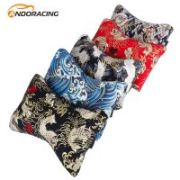 Car Neck Pillows JDM Car Headrest Japan Ukiyo-e Head And Neck Rest Cushion Support Seat Universal Backrest Safety Pillow Seat Cushions