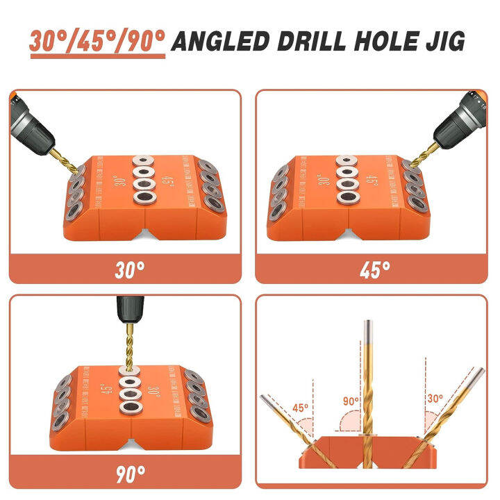 Angled Drill Guide Jig Lightweight Drill Angle Guide 30 45 90 Degree ...