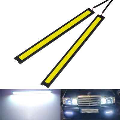 4Pcs LED COB Fog Bulb 17CM Car DRL LED Strip Waterproof Daytime Running Light bar DC12V Super Bright Auto Interior Styling Lamp