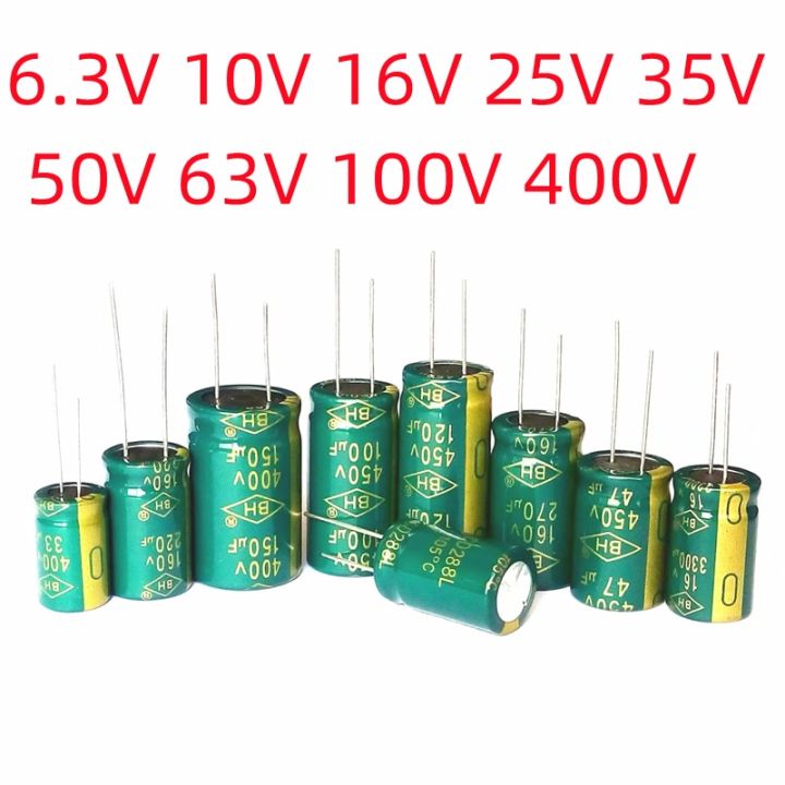 new-product-100v-high-frequency-aluminum-capacitor-1uf-2-2uf-4-7uf-6-8uf-10uf-15uf-22uf-33uf-47uf-68uf-100uf-150uf-220uf-330uf-470uf