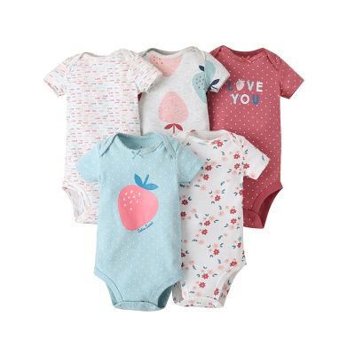 Newborn Baby Girl Clothes Baby Boy Girl Romper 2021 Summer Fall 100 Cotton Overall Infant Bebe Kid Boy Girl Jumpsuit 5PCSLOT