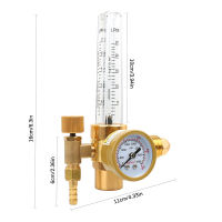 【✎】 Hashair Mart อาร์กอนลดความดันทั้งหมดทองเหลือง Tig ไหลเมตร Regulator เชื่อมลดความดันวัดการไหล CGA580 G5/8ชายกระทู้