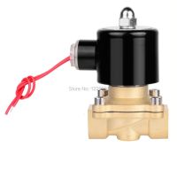 1" 1-1/4" Normally closed brass solenoid valve 2W solenoid water inlet valve 12V 24V 220V 110V 380v for Water Air Valves