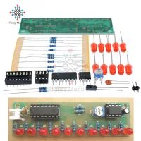 LED Light Chaser Water Flowing Light LED Electronic DIY Kits Module NE555 + CD4017 Driver Water Powered NE555 Circuit Red Electrical Trade Tools Teste