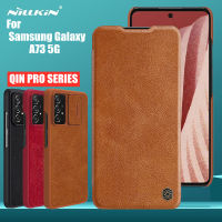 Nillkin เคสโทรศัพท์เต็มรูปแบบ,เคสฝาพับหนัง PU รุ่น Qin-Pro เคสฝาพับสำหรับ Samsung A73 5G