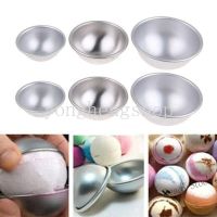 【Ready Stock】 ◈✥△ C14 2pcs/set 3D Semicircle Ball Cake Mold Aluminum Alloy Pastry Dessert Pudding Mould Kitchen DIY Homemade Baking Tool