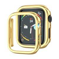 SmartPhonemall Electroplated PC Hollow Watch Protective Case For Apple Watch Series 8 / 7 41mm(Gold)