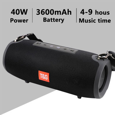 40W Bluetooth Speaker TG118 High Power Portable Waterproof Column For PC Computer Speakers Subwoofer Boom box Music Center Radio