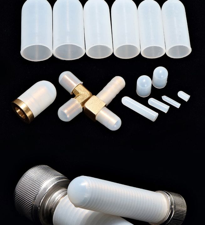 white-silicone-sleeve-thread-electroplating-electrophoresis-anodizing-sandblasting-painting-shielding-silicone-cap-silicone-plug-gas-stove-parts-acces