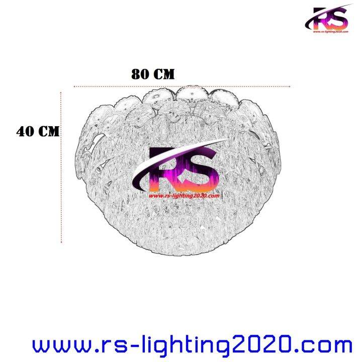 โคมไฟเพดานคริสตัล-โคมไฟโมเดิ้ล-ไฟเดพาน-ไฟติดฝ้า-ไฟคริสตัล-ถาดกลม-ไฟกลม-rs-6661-800