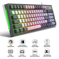 แป้นพิมพ์แบบมีสายคอน98ปุ่ม Hotswap RGB Led Backlit ปุ่มกด PBT  คีย์บอร์ดสำหรับเล่นเกมสำหรับสำนักงานคอมพิวเตอร์แล็ปท๊อปเดสก์ท็อปคีย์บอร์ดเกม