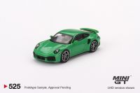 MINIGT 1:64 Porsche 911 Turbo S หลามเขียว MGT00525-CH LHD รถเพื่อนของขวัญสะสมเครื่องประดับของขวัญคริสต์มาสเด็กของเล่นสำหรับเด็กผู้ชาย