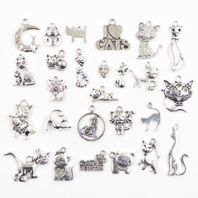 Charm Jewelry Making Cat Pendant Antique Silver Charm Pendants - 30pcs Charms Love - Aliexpress