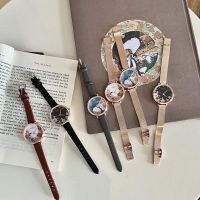 National trend floral watch classical temperament watch female Chic Korean style belt forest style retro female student pointer watch