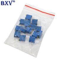 15PCS 3296 3296w 100ohm-2Mohm 0.5w Variable Resistors MultiTurn Trimmer Adjustable Precision 3296w Potentiometer Kit