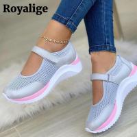 Womens Wedges Sneakers Mesh Platform Shoes for Women 2022 Shoes Breathable Casual Fashion Females Footwear Zapatillas Mujer New