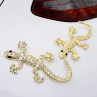 3D Mosaic Lmitation Diamond Lizard Gecko Car Sticker Decoration Badge Emblem Car-Styling Creative Auto Sticker Accessories