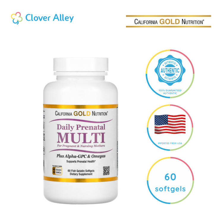 California Gold Nutrition Prenatal Multivitamins with Folic Acid and ...